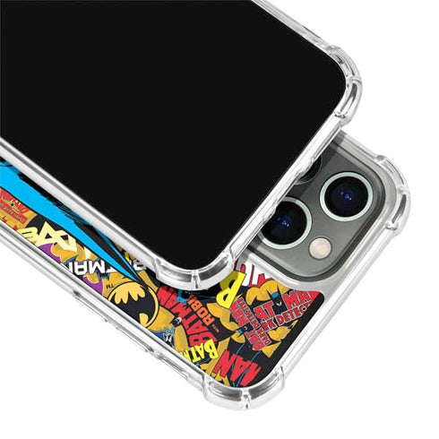 DC Comics Batman Mask Vintage Pattern iPhone 15 Pro Clear Case